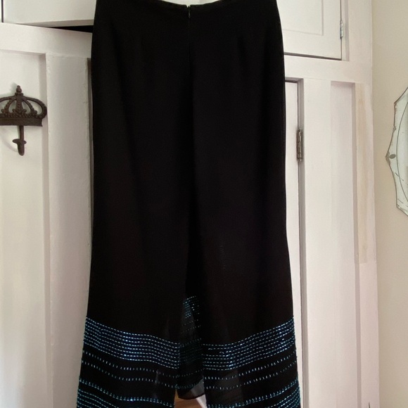 Nylon Beaded Lined Sleeveless Pants Suit - Picture 2 of 11